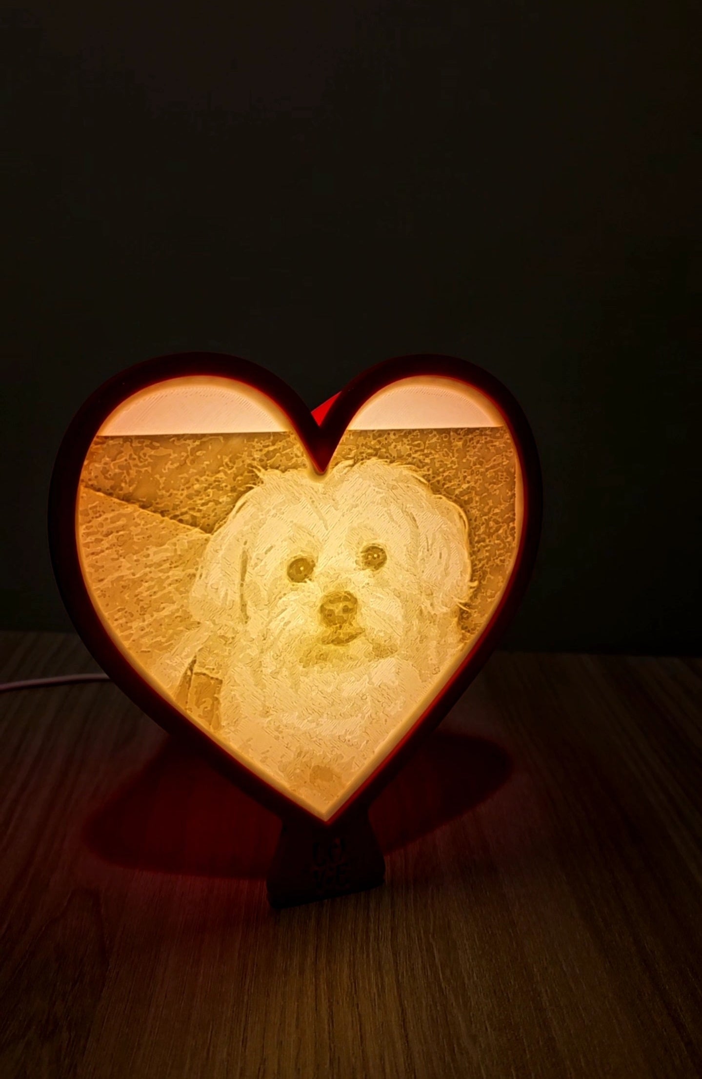 ❤️💡Litofania Personalizzata Cuore