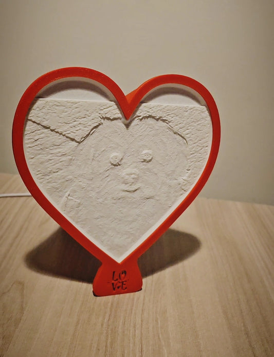 ❤️💡Litofania Personalizzata Cuore